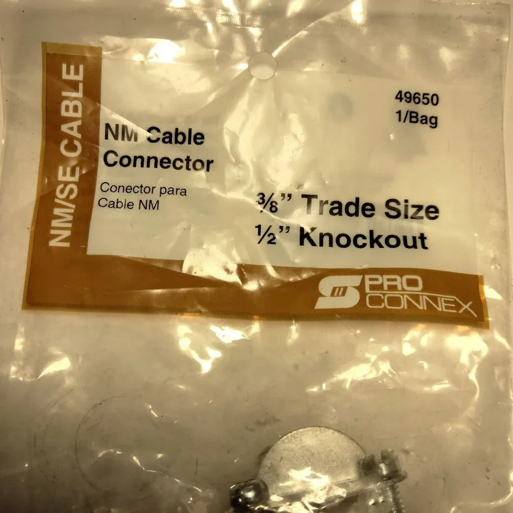 NM SE Cable Connector 49650 half inch Knockout Coupling